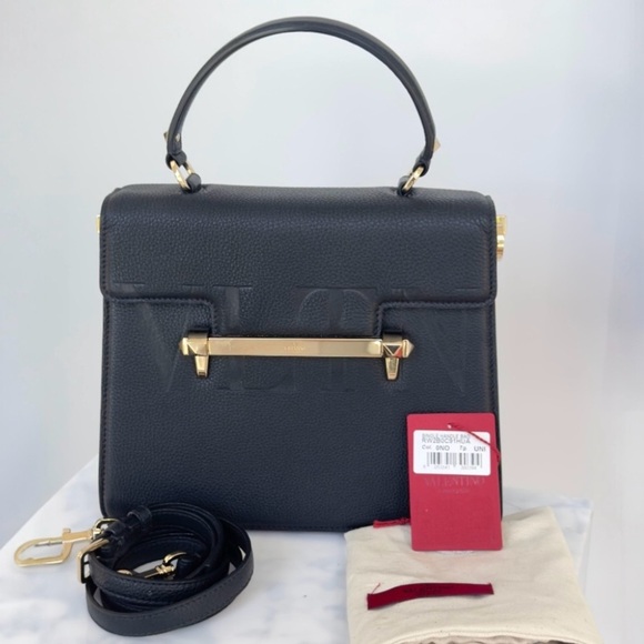 VALENTINO GARAVANI LTVN UPTOWN LEATHER TOP HANDLE CROSSBODY SHOULDER HANDBAG NEW - Picture 1 of 16
